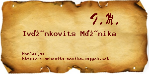 Ivánkovits Mónika névjegykártya