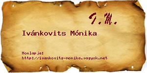 Ivánkovits Mónika névjegykártya