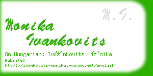 monika ivankovits business card